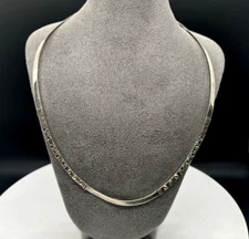 Sarda 18k Sterling Silver Choker Circle Scroll Necklace