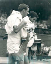 1966 Wimbledon Tennis Championship Roy Emerson 8 x 10 Orig press pic end session