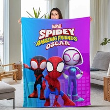 Spidey and His Amazing Friends Blanket, Personalized Spiderman Baby Blanket