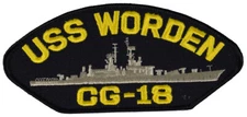 USS WORDEN CG-18 SHIP PATCH - GREAT COLOR - Veteran Owned Business