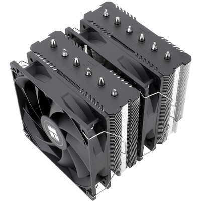 CPU Luftkühler, Dual PWM Lüfter, Heat Pipes, Aluminium, für AM4, Intel, 120mm