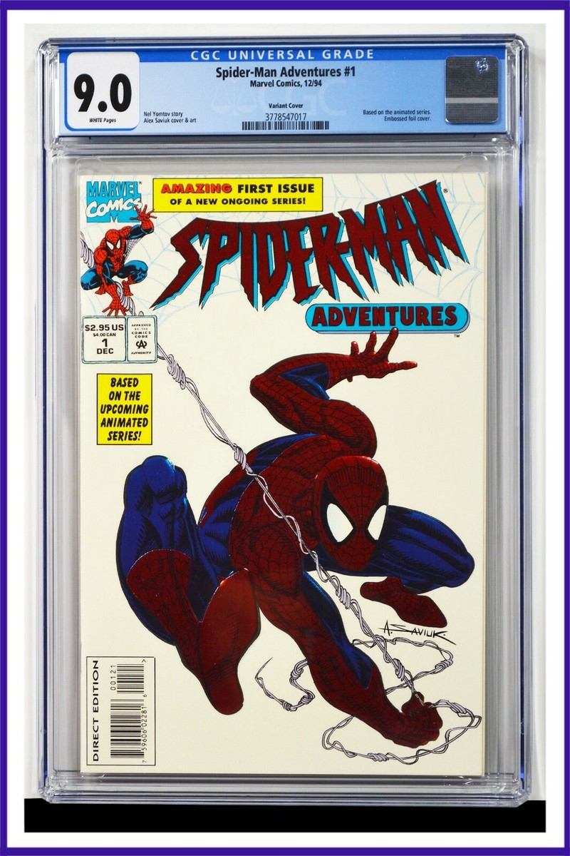 Spider-Man Adventures #1 CGC Graded 9.0 Marvel 1994 Embossed Foil