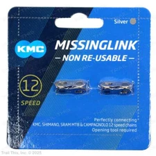 KMC 12-Speed Missinglink Bike Chain Links Silver for Shimano SRAM 2-Pack