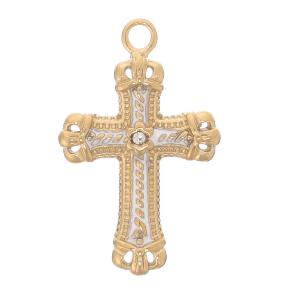 Vintage Cross Charm Necklace Earring Making Charm Crafts Charm Jewelry Decor