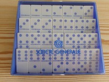 jeu de domino de poche ancien logo publicité Société Générale des années 80, TBE