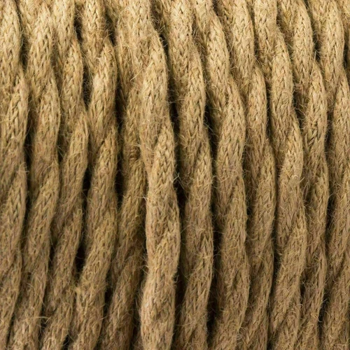 3 Core Hemp Twisted Cable 0.75mm Vintage Braided Fabric Flex Wire UK