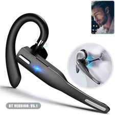 Wireless Bluetooth 5.1 Earpiece Noise Cancelling Driving Trucker Headset Earbuds