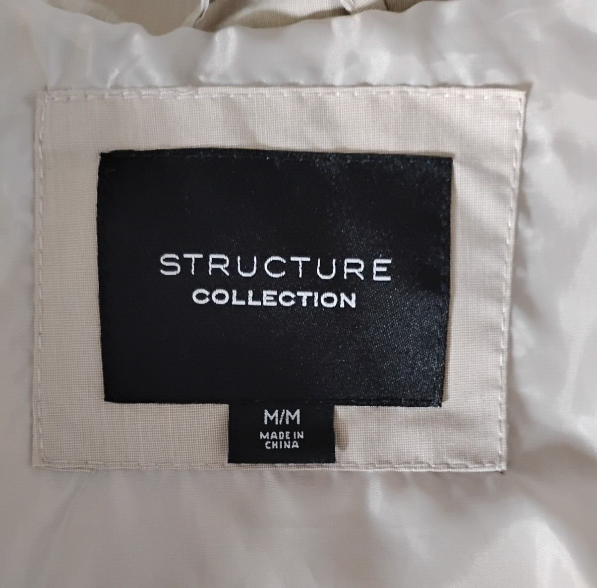 Structure Collection Mens Medium Jacket Beige Lin… - image 10