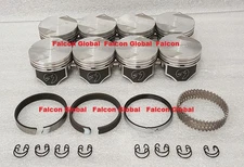 SPEED PRO Hypereutectic Coated Flat Top Pistons+MOLY Rings Kit for Ford 351C 020