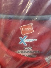 NEW Hanes Mens X-Temp Deep Red Polo Size Large