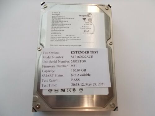 Seagate U9 HDD, 7200, 160 GB, 8,9cm (3,5 Inch), Ide, Fru 9W6024-266 , # Su- 260