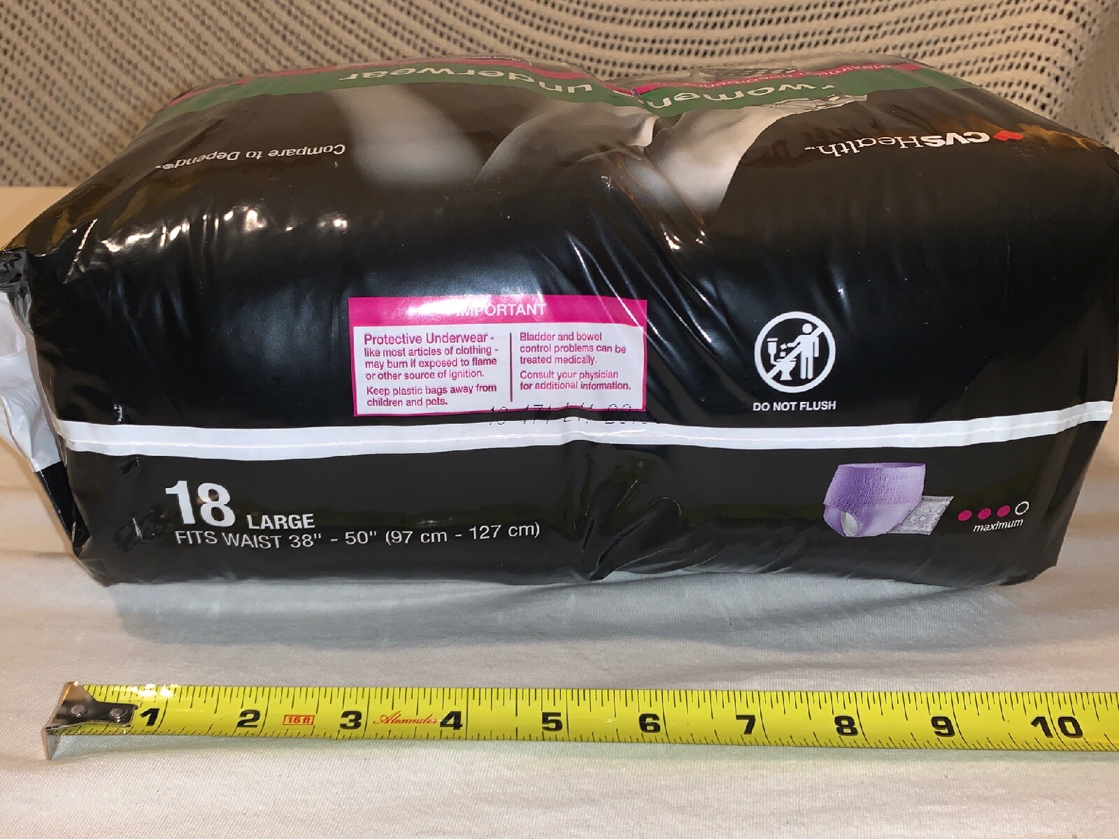 Nip CVS Health Women's Underwear Large 18count 38" 50" Waist Maximum