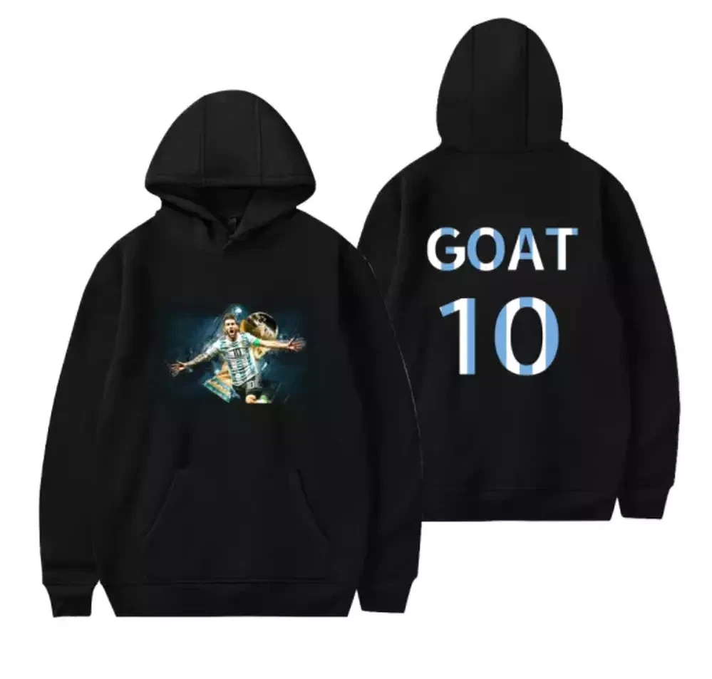 Messi Goat 10 Champions Argentina Sports Pullover Hoodie