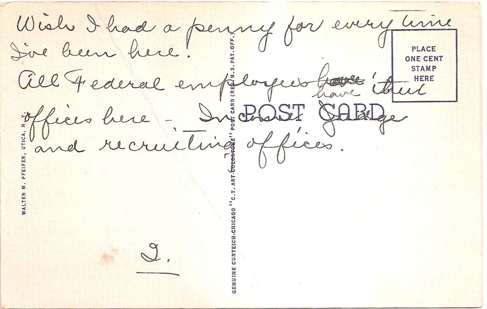 Federal Building & Post Office Utica, New York NY Linen Postcard eBay