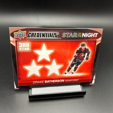 2021-22 UD Credentials Star of the Night #6 Drake Batherson Ottawa Senators