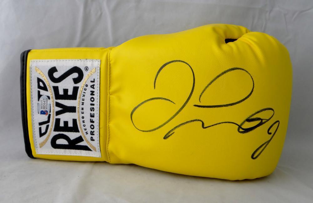 Floyd Mayweather Autographed Sales Yellow Cleto Reyes Glove- Be Sale item Boxing