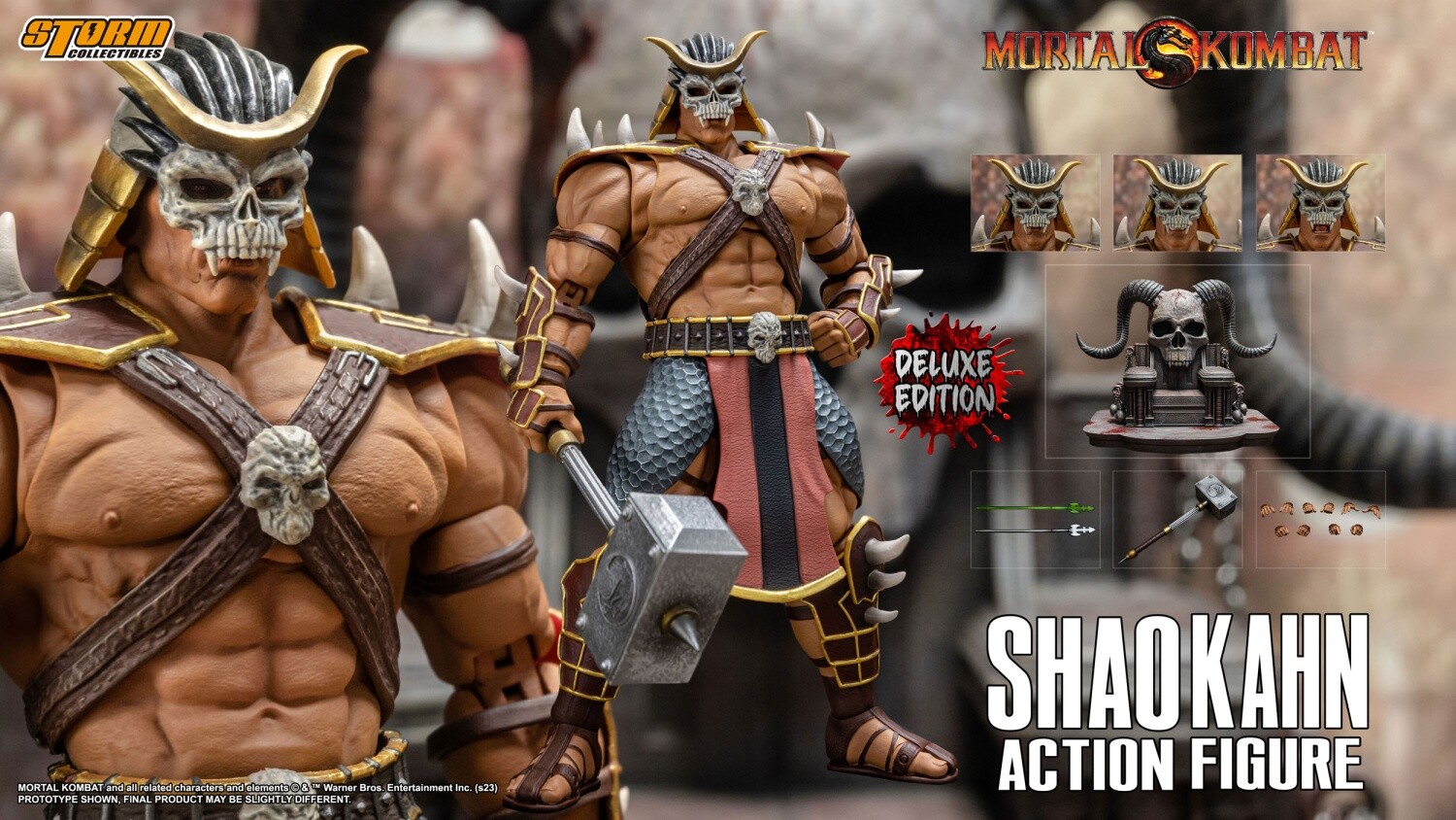 MORTAL KOMBAT Shao Kahn Edición Deluxe CLECTIBLES ELÉCTRICOS 1/12 18 cm