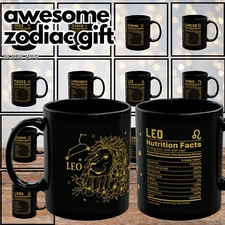 Zodiac Sign Black Mug Gift Coffee Cup Astrology Accent Coffee Mug (11, 15oz)