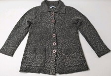 Notting Hill Sweater Jacket Women's S Button Down Gray Long Sleeve