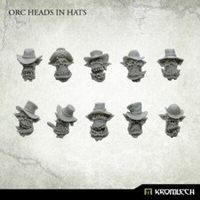 Kromlech Orc Heads in Hats 10 Brand New KRCB227