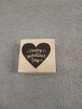 Craft Smart Happy Valentine's Day Hearts Rubber Stamp Wood