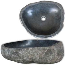 Image of Basin River Stone Oval 29-38 cm vidaXL