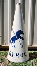 Vintage High School Cheerleaders Megaphone "Mustangs "