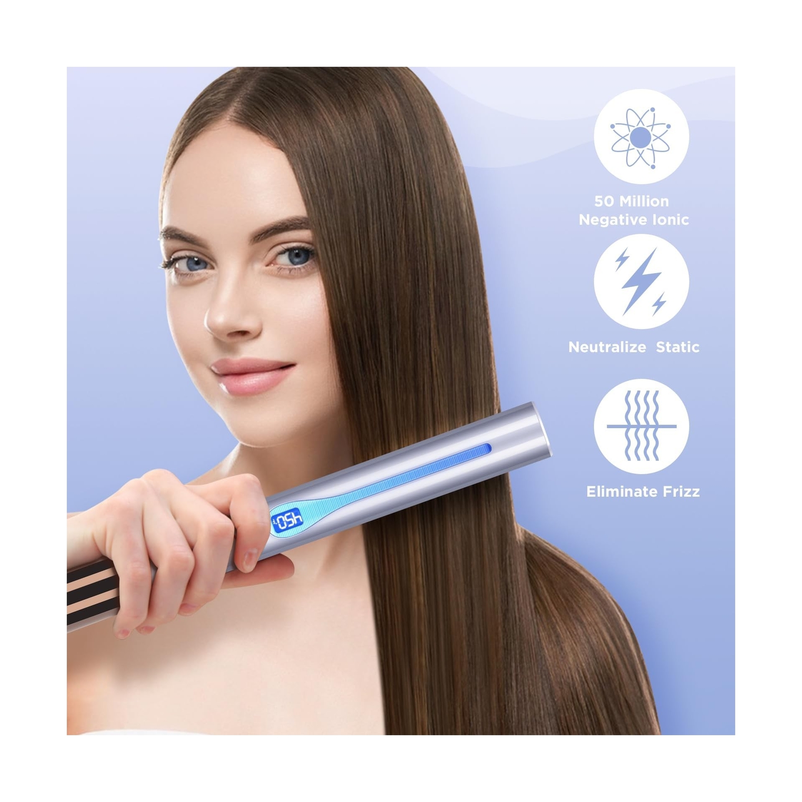 IG INGLAM Titanium Flat Iron Hair Straightener, Curling Iron 1 Inch... Fast Ship