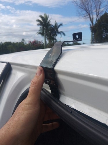 2x BLACK Cross bar / Roof rack for Nissan Navara D40 Double Cab 2006-2015 - Picture 4 of 6