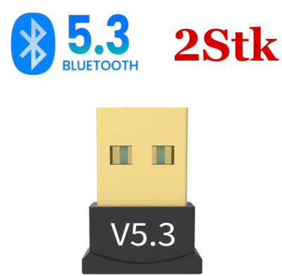 2Stk 5,3 Bluetooth USB Adapter Drahtlos Dongle für PC Laptop Lautsprecher Maus 