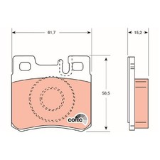 Satz Bremsbeläge 24494378 Bremsklötze hinten für Mercedes S-Klasse W126 W140