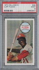 1970 Kellogg's #48 Curt Flood PSA MINT 9 St. Louis Cardinals