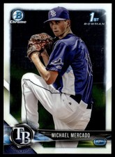 2018 Bowman Chrome Prospects Michael Mercado Tampa Bay Rays #BCP16