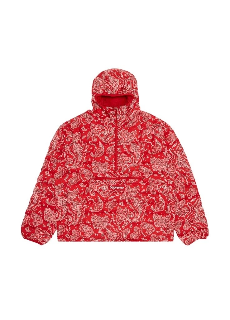 Petit tampon bandana Supreme micro duvet rouge