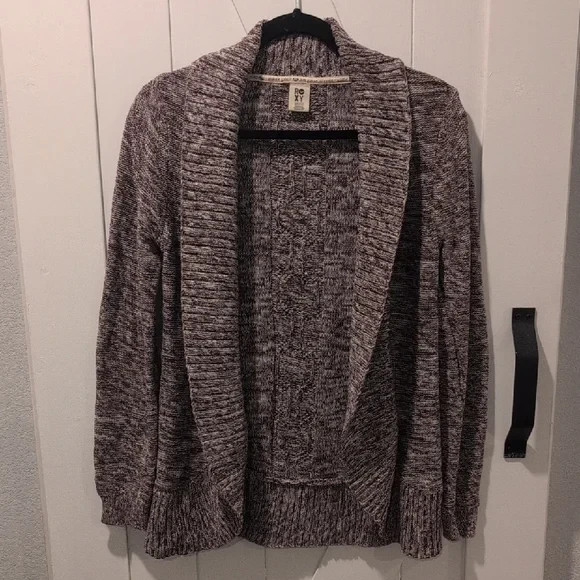 Roxy Women's Purple Open Front Long Sleeve Knit Cardigan, Size Medium