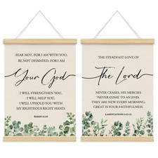 Sage Green Christian Bible Verses Wall Art Decor for Home Kitchen Bathroom Li...