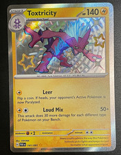 Pokemon TCG Toxtricity 141/091 SV: Paldean Fates Shiny Rare Holo English 2024