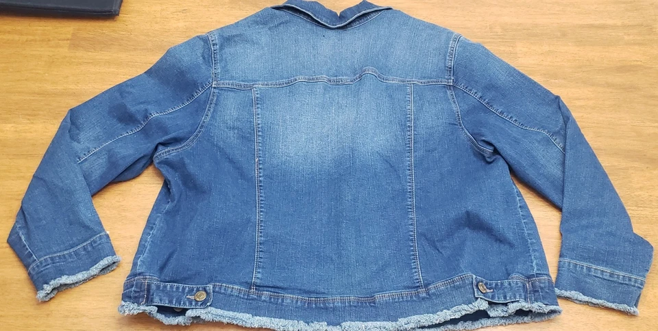 NINE WEST женщин синий кнопка вверх джинсовой ткани Jean куртка SZ 3 x - Изображение 2 из 4