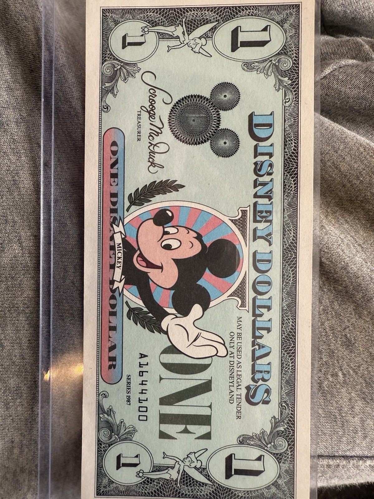 Disney Dollar From 1987 with The Error In Mint Condition