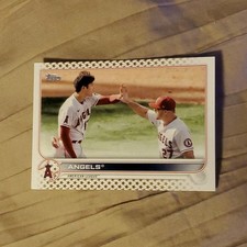 Topps 2022 Series 1 Mike Trout Shohei Ohtani Angels #159 Baseball Card