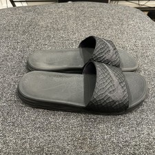 Nike-Benassi Solarsoft Slides Size 12 Men Black Anthracite Sandals 705474-091