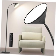 76" LED Floor Lamp, 18W/1800LM Super Bright Reading Standing R-Black
