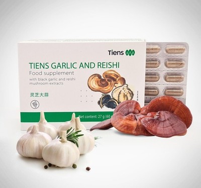 Tiens Organic Garlic  Reishi Mushroom Capsules   Herbal Food Supplement for G...