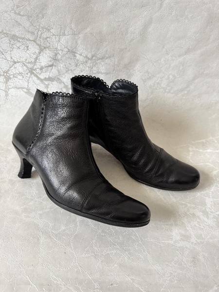 Women Paul Green Ankle Boots Black Leather 40 #C3L5