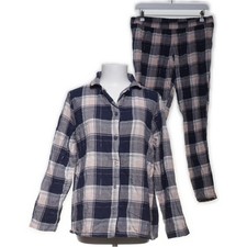 Hunkemöller, Pyjama, Größe: 158/164, Baumwolle/Metallfaser, Blau/Grau/Pink #Bm0