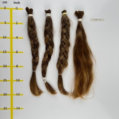 Europäisches EchthaarRohhaare  hellblond mind.100 Gr 30-35cm - 300525175A