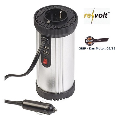 revolt Kfz-Spannungswandler mit 230-V-Steckdose und USB, bis 300 Watt