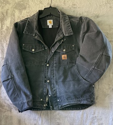 Vintage Carhartt Black Berwick Workwear Fleece Lined Jacket 101230
