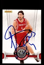 Signed Basketball Card Auto Luis Scola 2009-10 Panini #11 Houston Rockets
