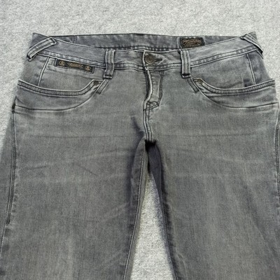 Herrlicher Womens Skinny Jeans 28/30 Grey Piper-Slim 5650 Low Candiani Denim